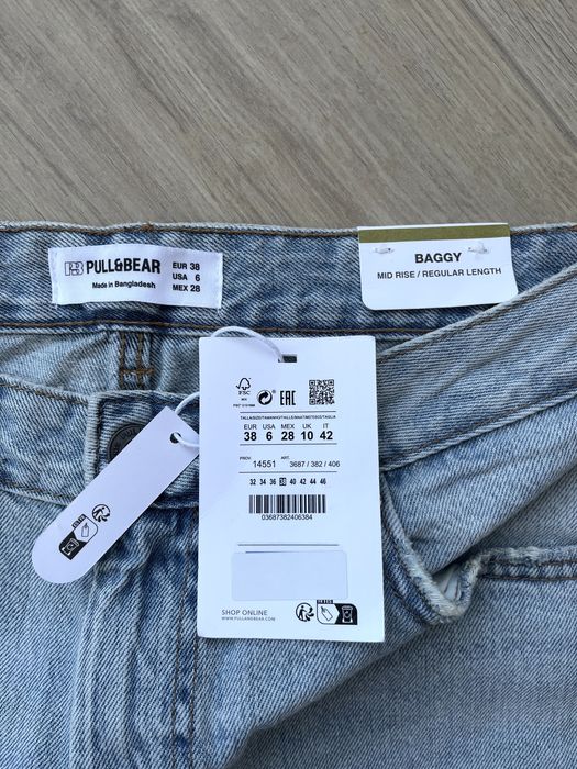 Широкі Джинси Pull&Bear (38) Baggy Fit Оригінал Нові Широкие Джинсы