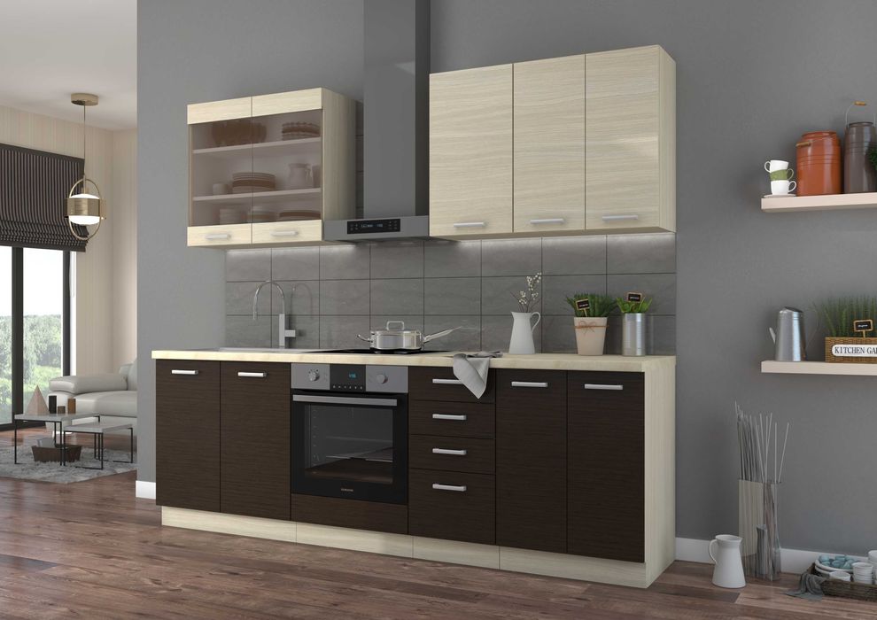 Zestaw mebli kuchennych Chamonix 240 cm - szybka wysyłka