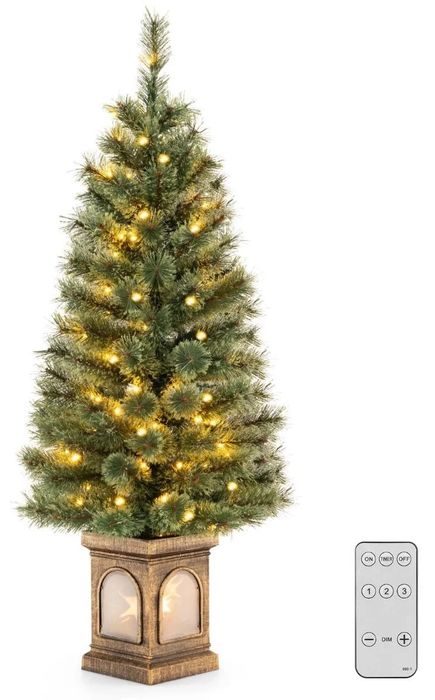 Sztuczna choinka świąteczna LED 120 cm costway