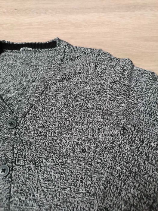 Sweterek szary melanż serek 'H&M' 98