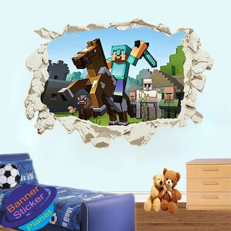 Autocolante parede Minecraft