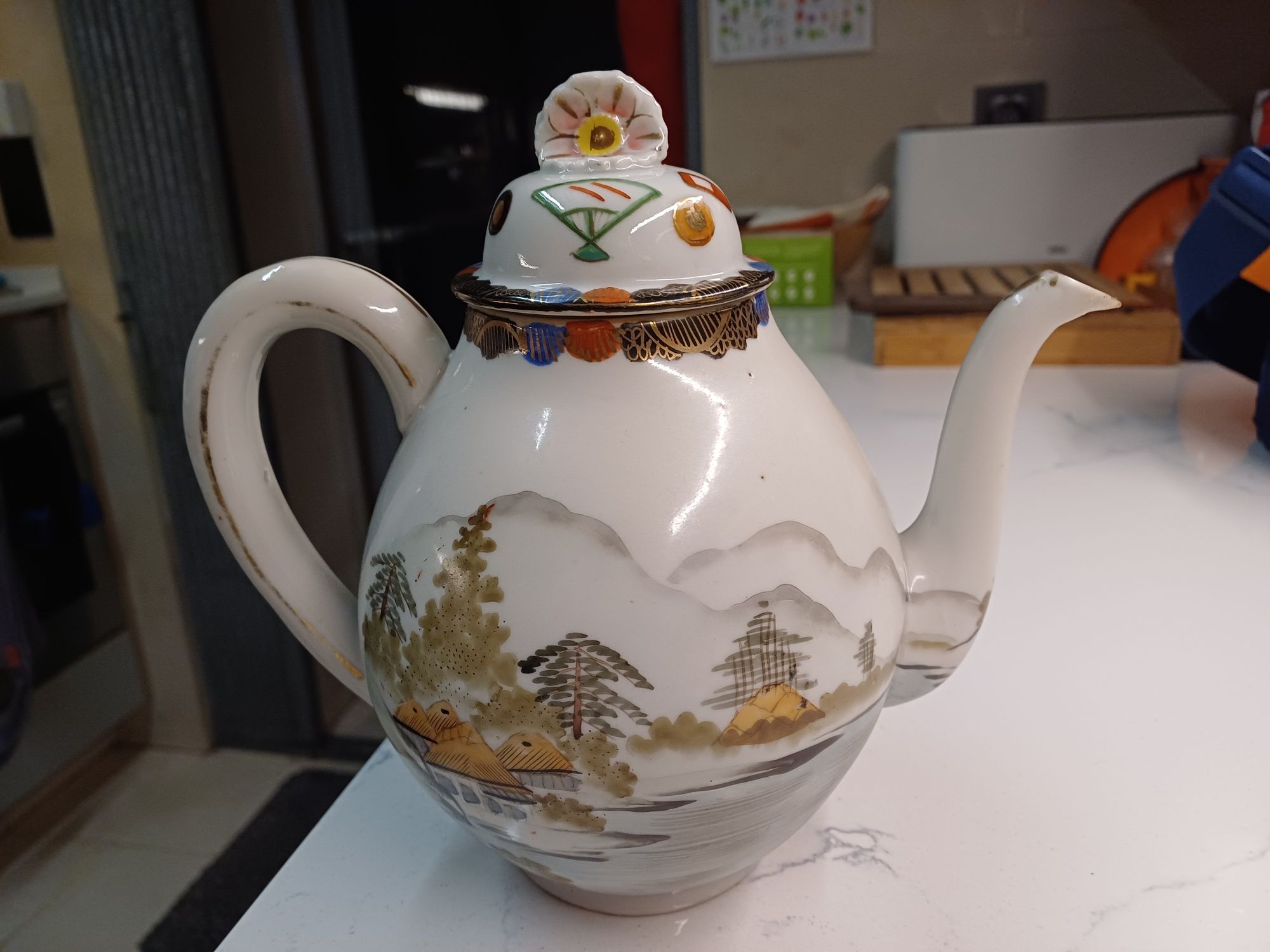 conjunto de chá porcelana chinesa muito antigo