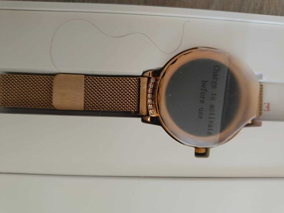 smart watch damski złoty