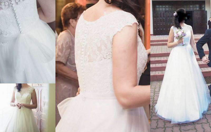 Suknia ślubna typu ksieżniczki, litery A