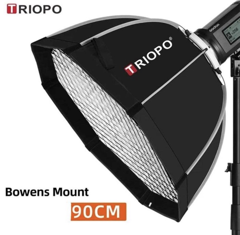 Софтбокс Tripo 90см кріплення Bowens Соти в комплекті