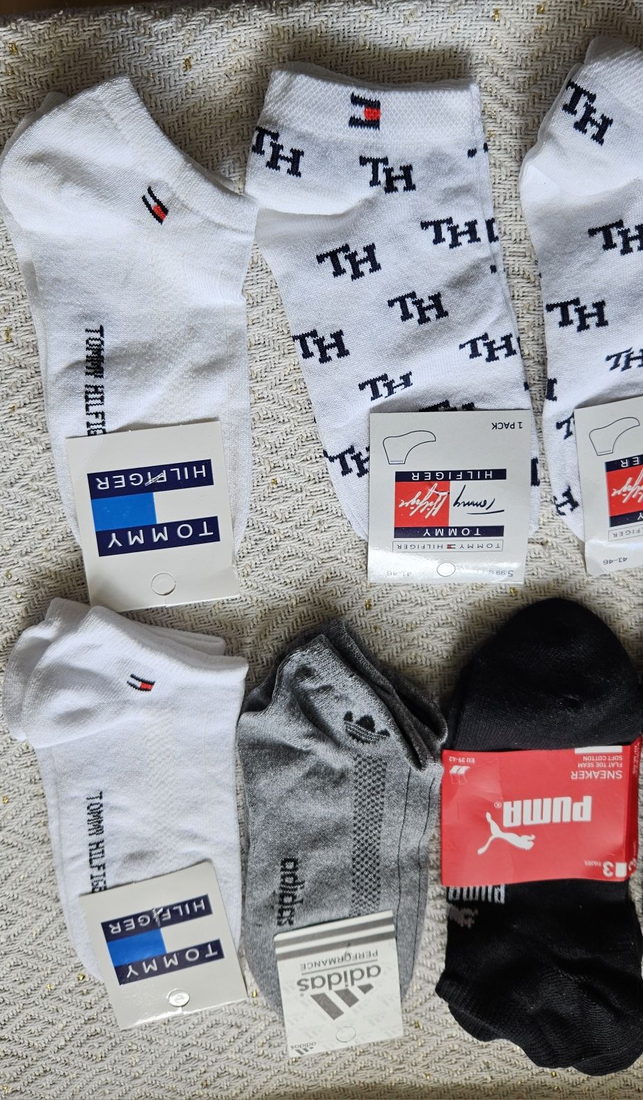 Skarpetki Tommy Hilfiger stopki białe czarne armani puma Adidas