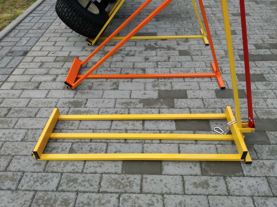 120cm Szerokość Najazdu Podnośnik Traktorka Kosiarki Korbowo TAŚMOWY