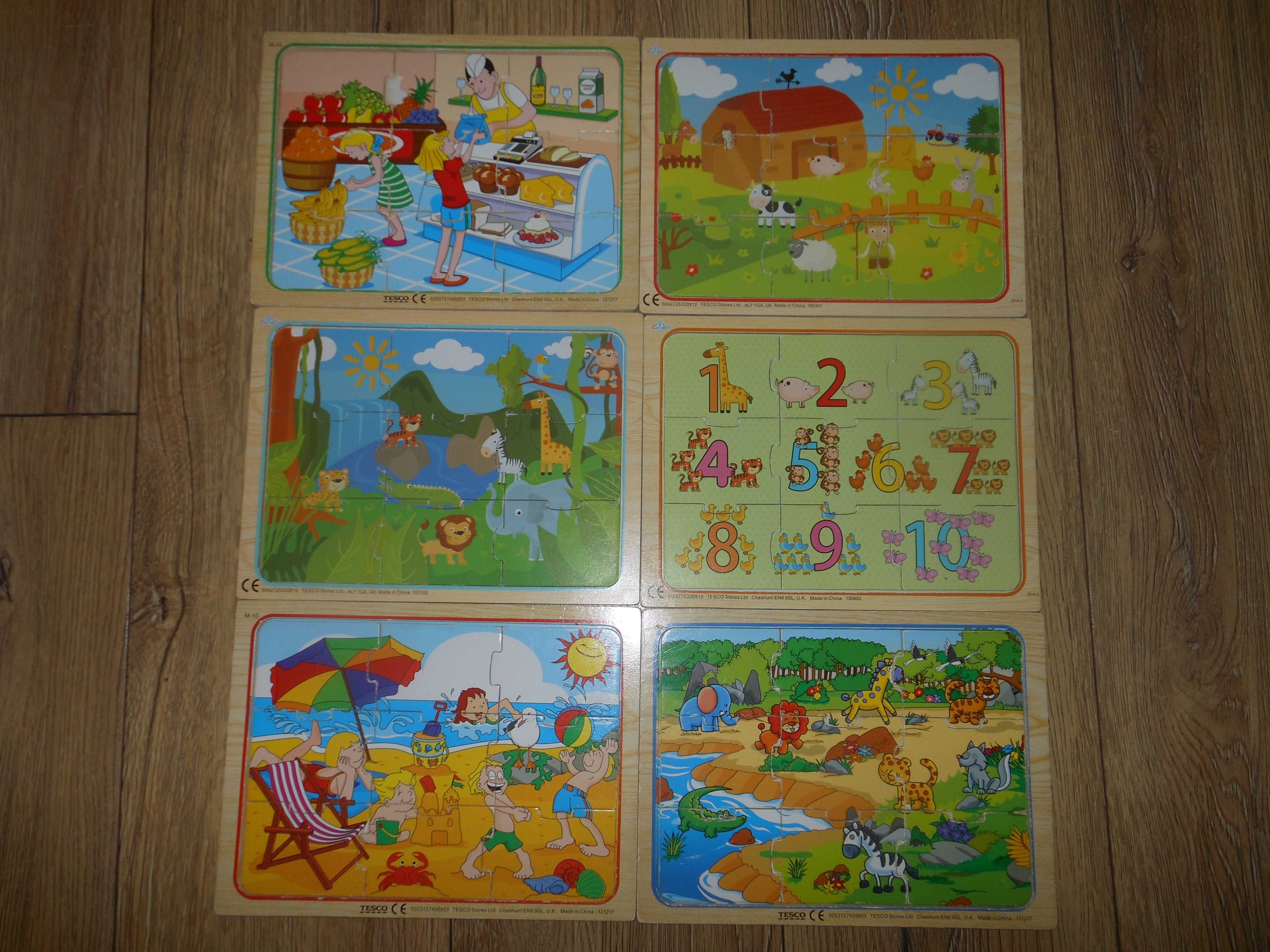 drewniane puzzle dla malucha