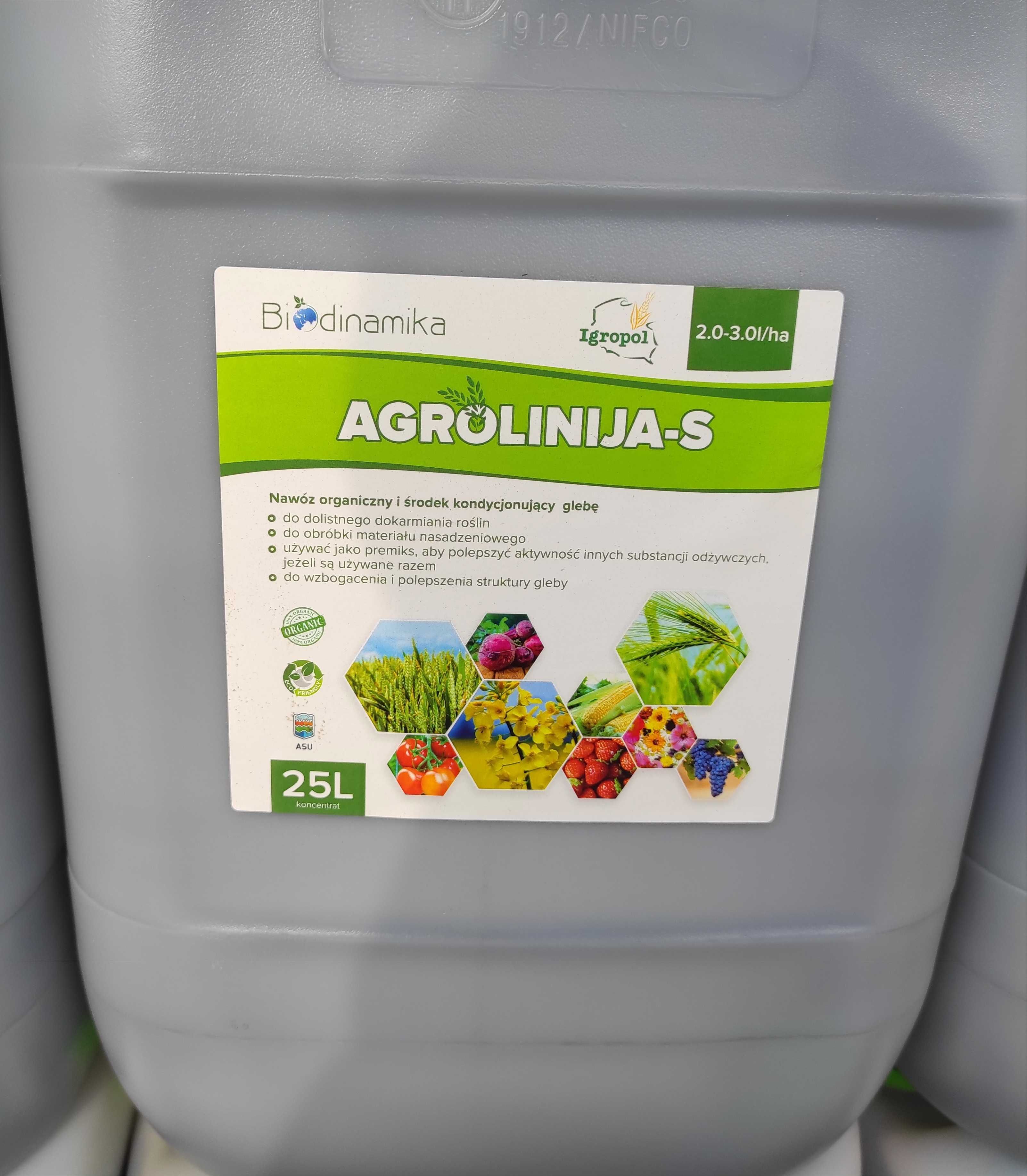 Agrolinija-S Nawóz doglebowy dolistny 100% naturalny 5L