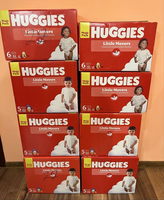 Памперси Huggies Little Movers 5-6 з Італії