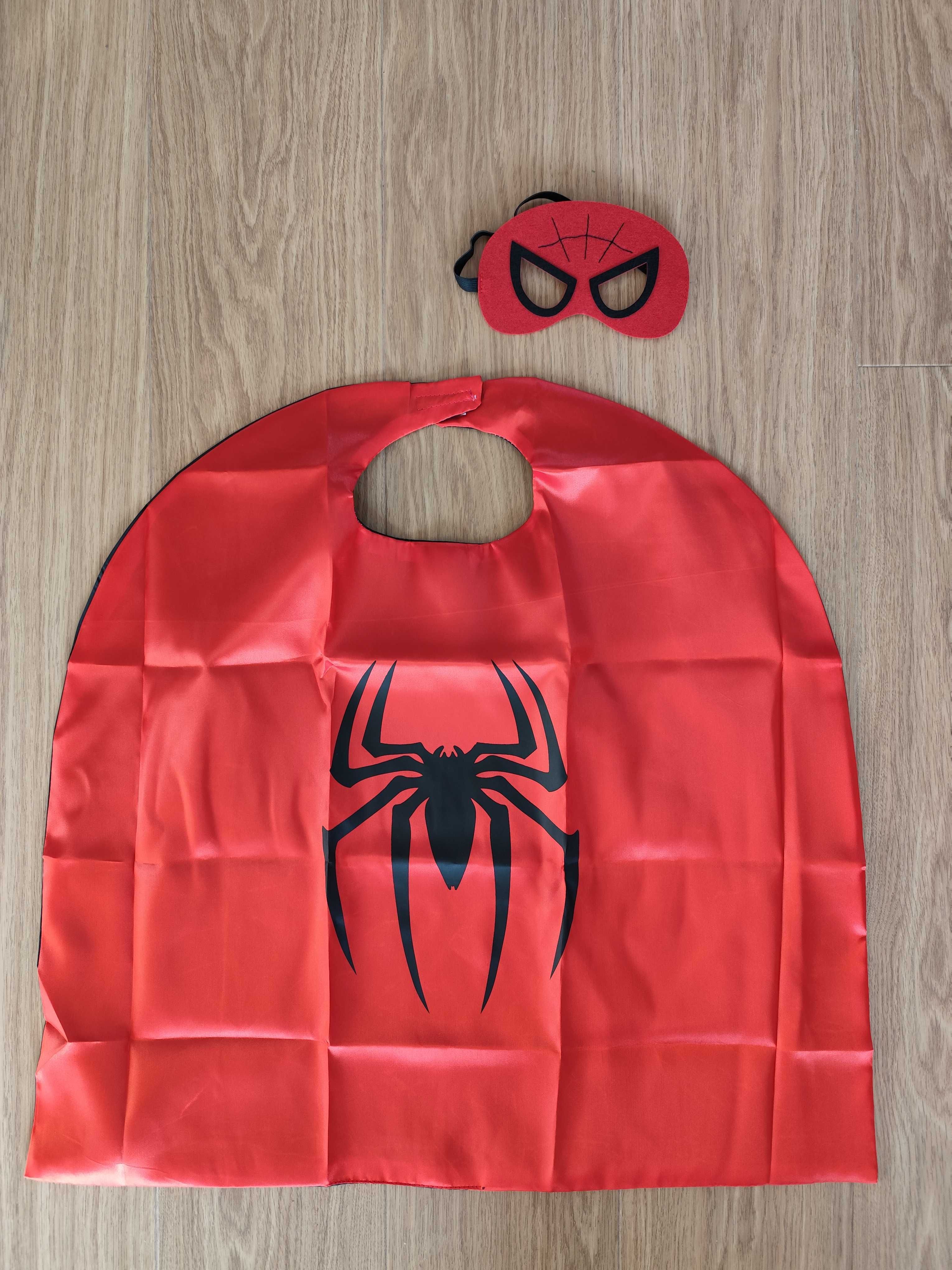 Strój przebranie peleryna maska Spiderman