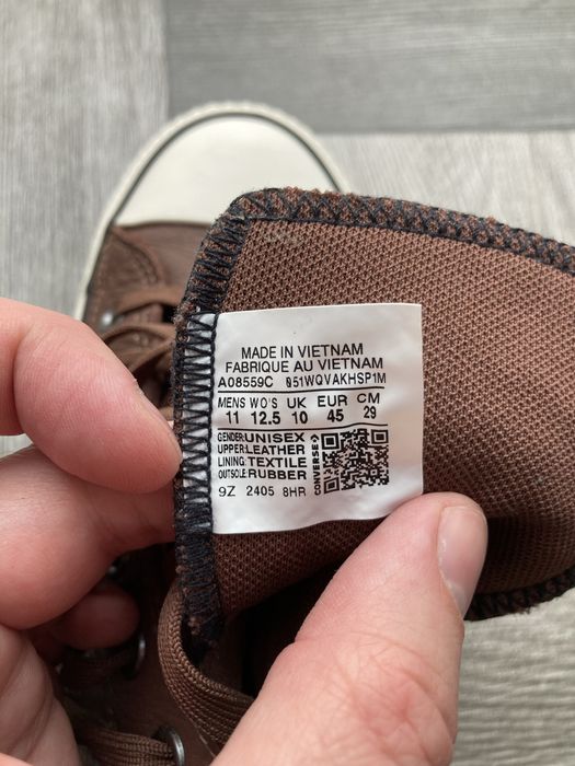 Чоловічі кеди Converse Ctas City Trek Wp Hi 45 (29 см) Коричневі