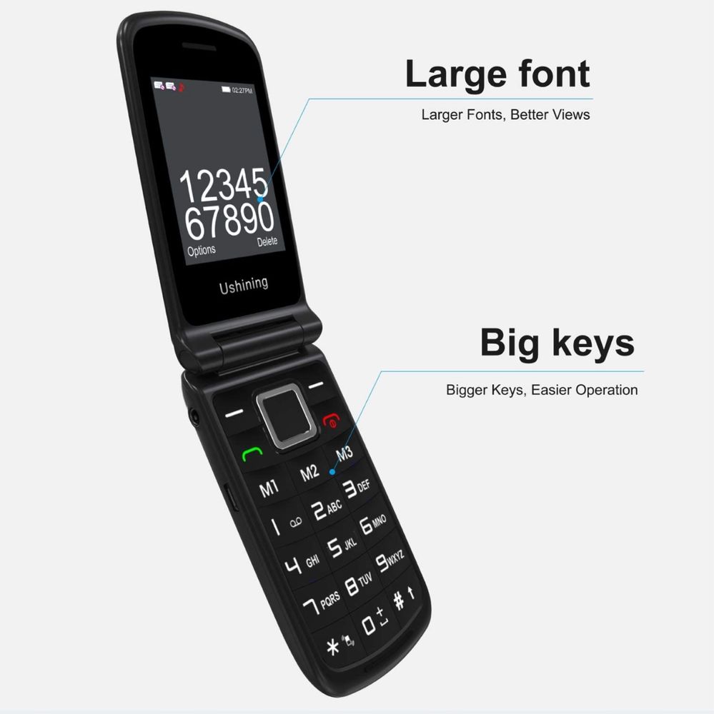 Telefon USHINING F240 z latarką i dual Sim H470