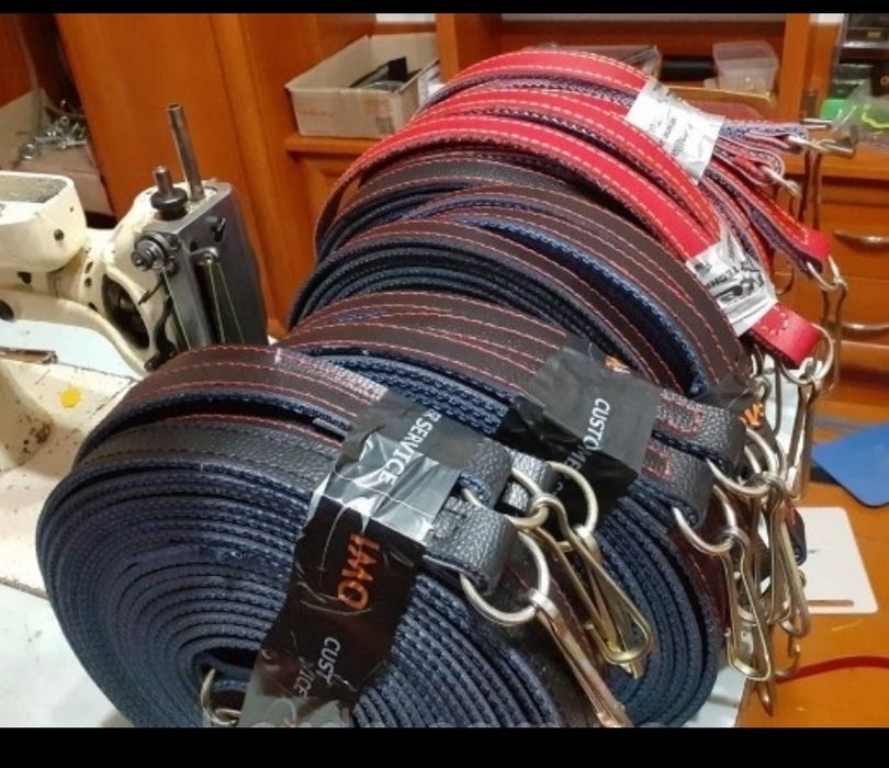 Віжки обшиті шкірою