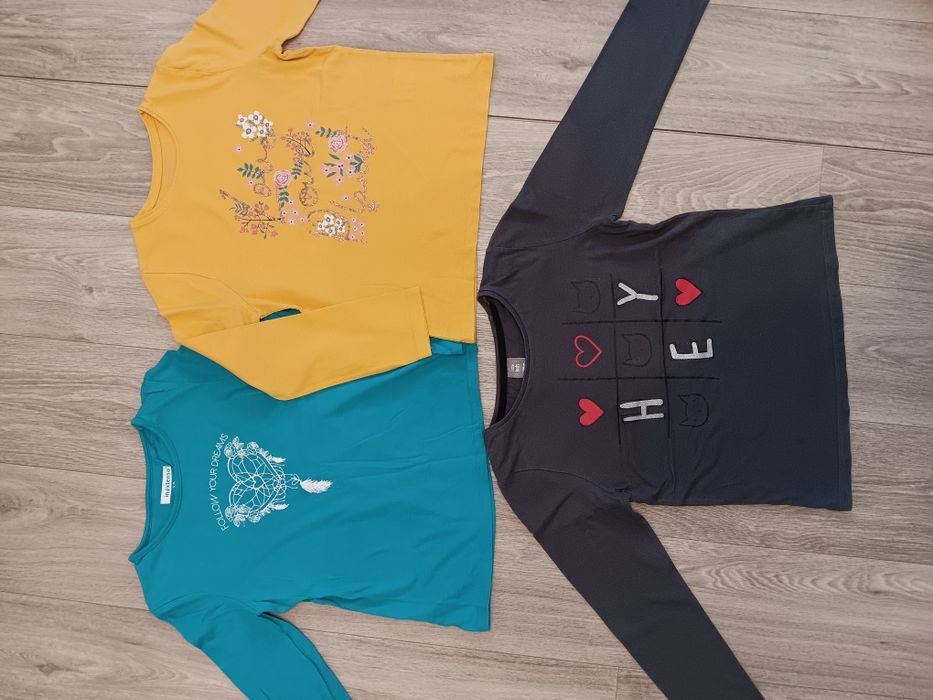 Bluzki bluzeczki dla dziewczynki rozmiar 134