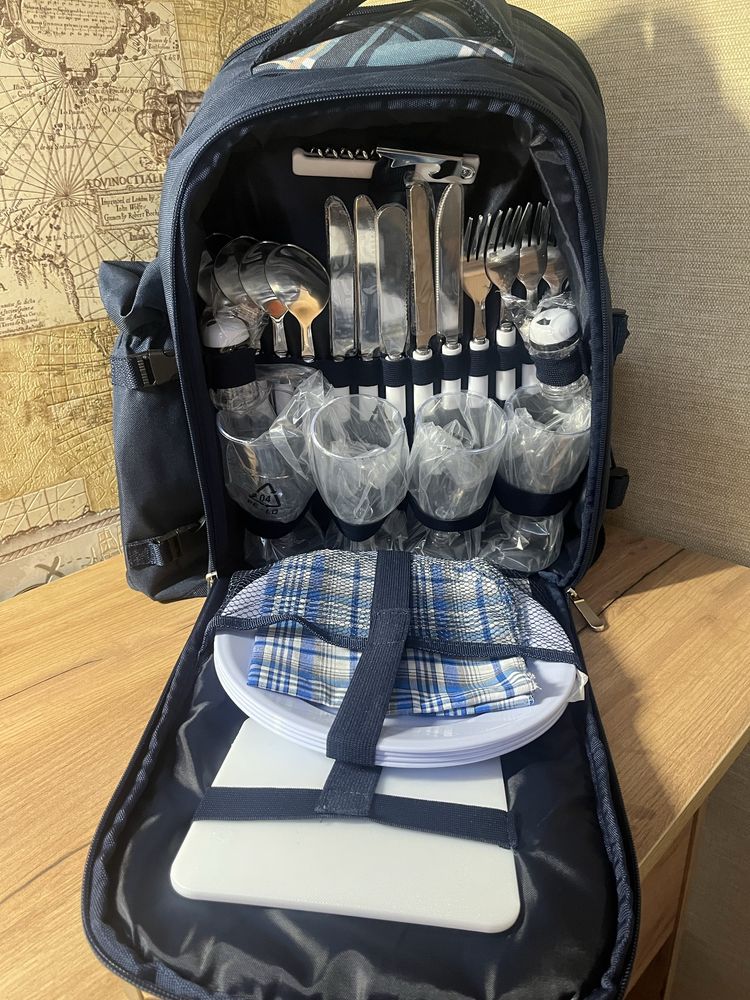 Рюкзак для пікніка з набором посуду та ковдрою Eono Cool Bag