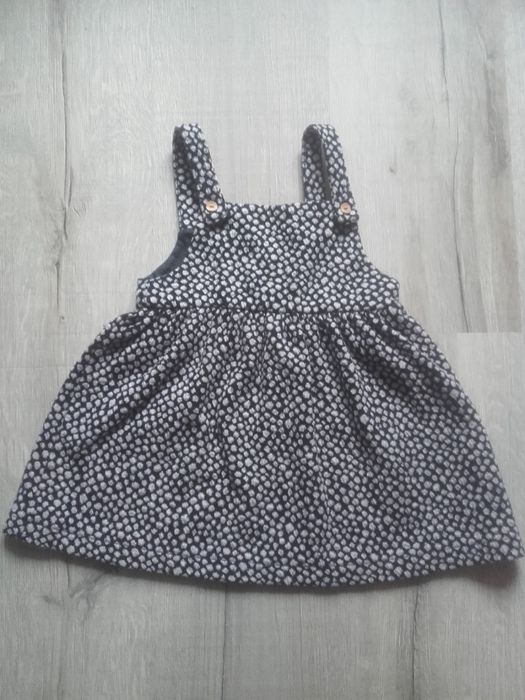 Sukienka na szelkach ogrodniczka ZARA rozm. 98 cm