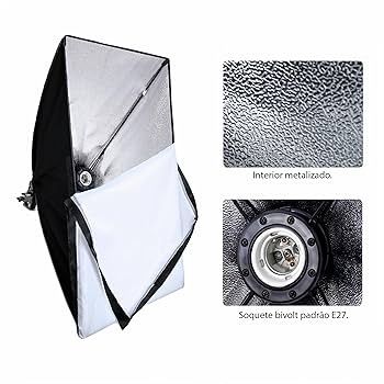 Softbox estúdio fotografia vídeo iluminação E27