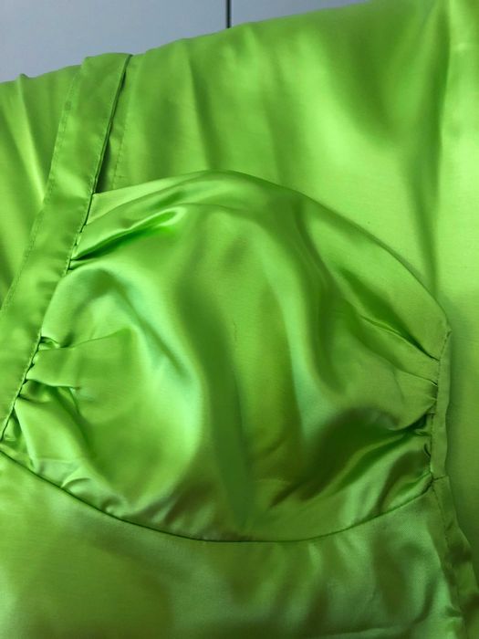 Vestido de festa cetim verde