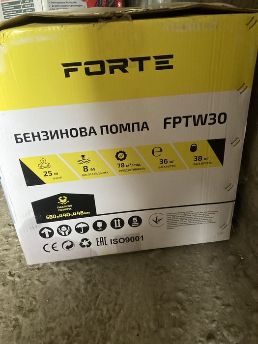 Мотопомпа для брудної води FPTW30 Forte помпа бензинова,помпа для води