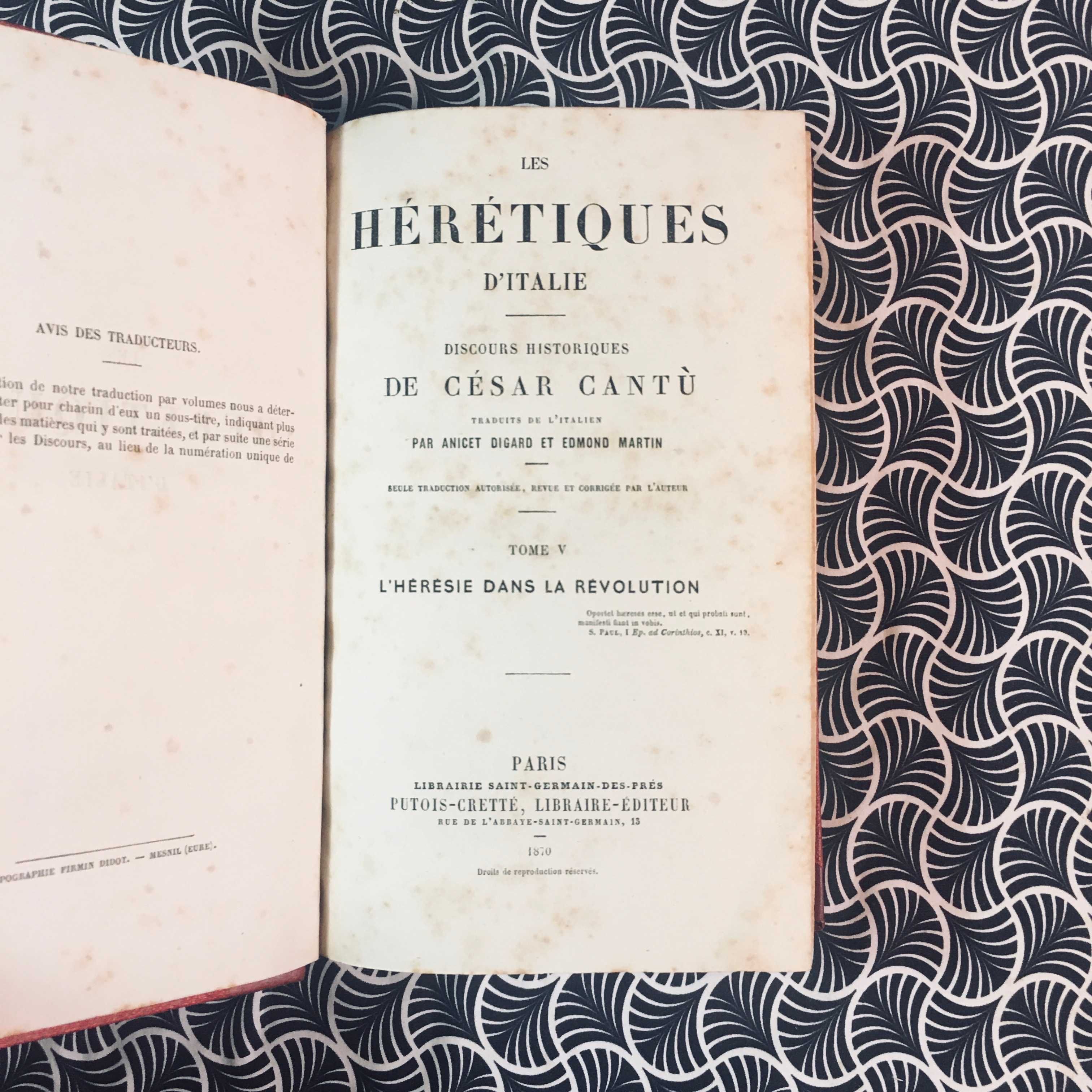 Les Hérétiques D’Italie (5 vols.) - César Cantú