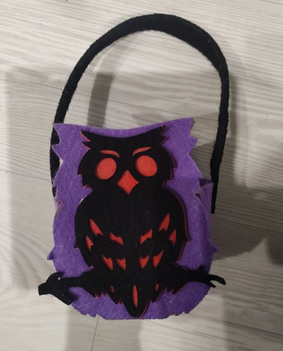 Koszyczek filc halloween