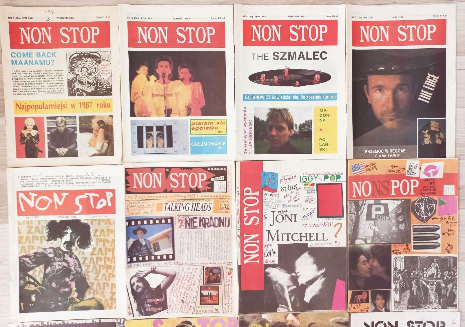 Non Stop - zestaw 16 magazynów muzycznych z lat 1988-89