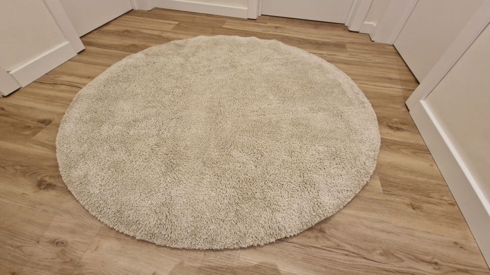 Tapete redondo STOENSE IKEA como novo  (branco bege)