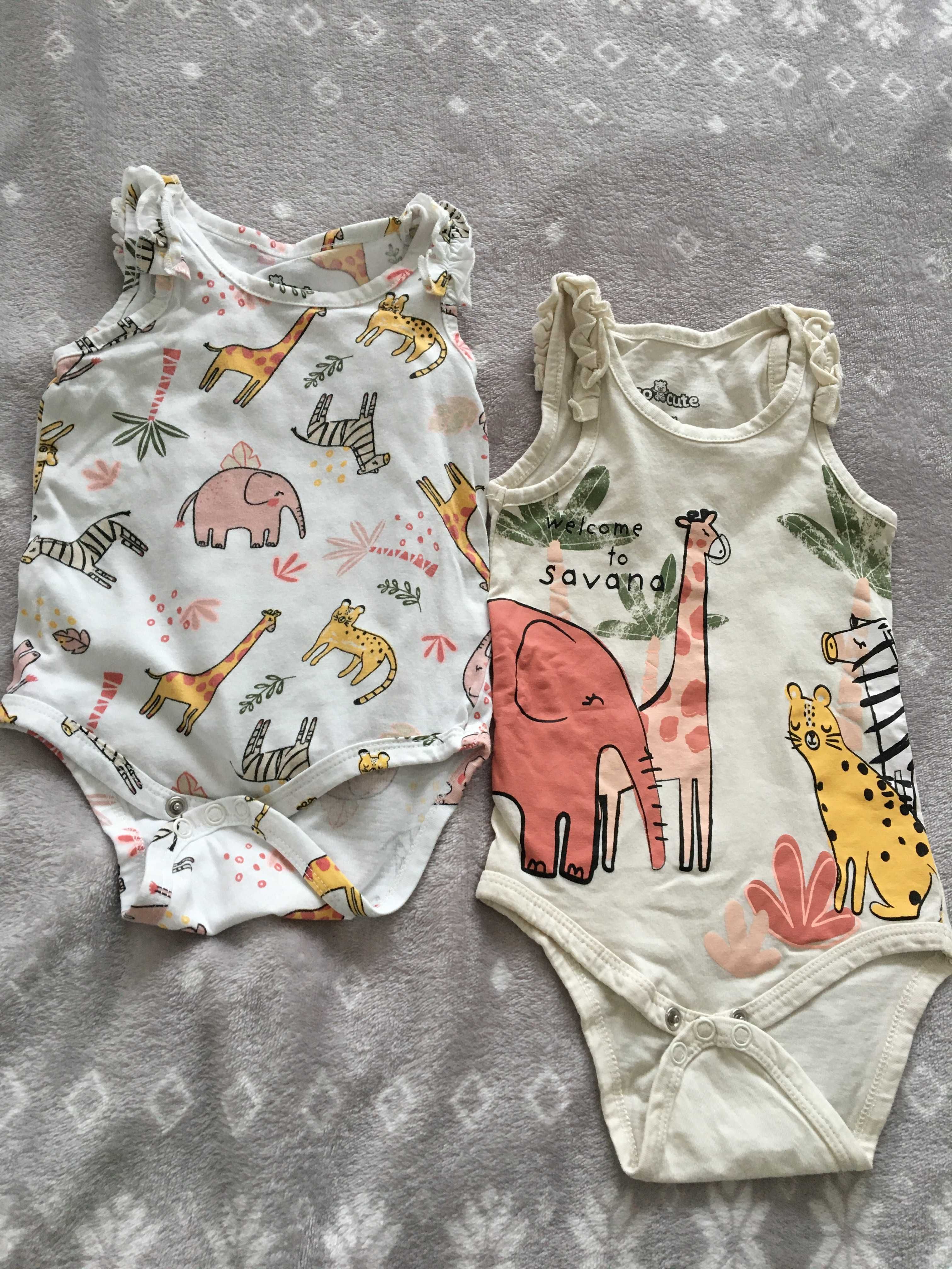 rampersy body podkoszulki safari rozm 6-9 miesiecy