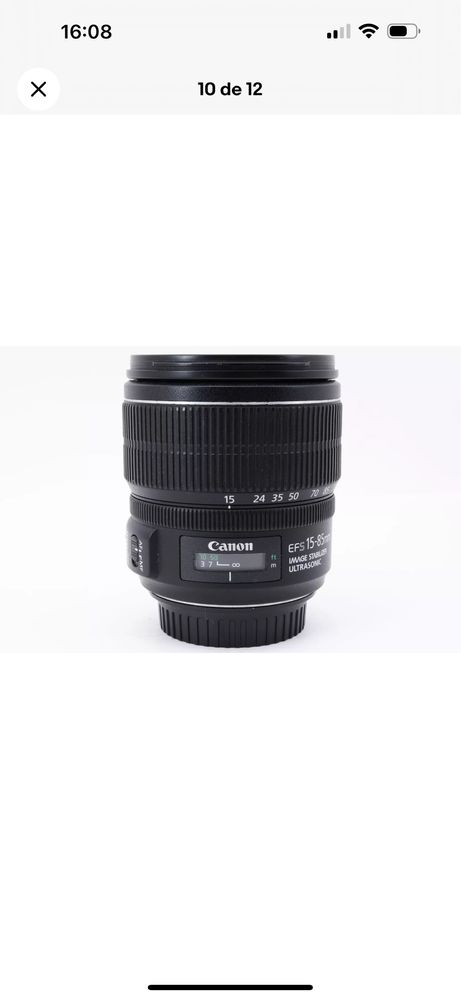 Objetiva Canon zoom lens ef-s 15-85mm