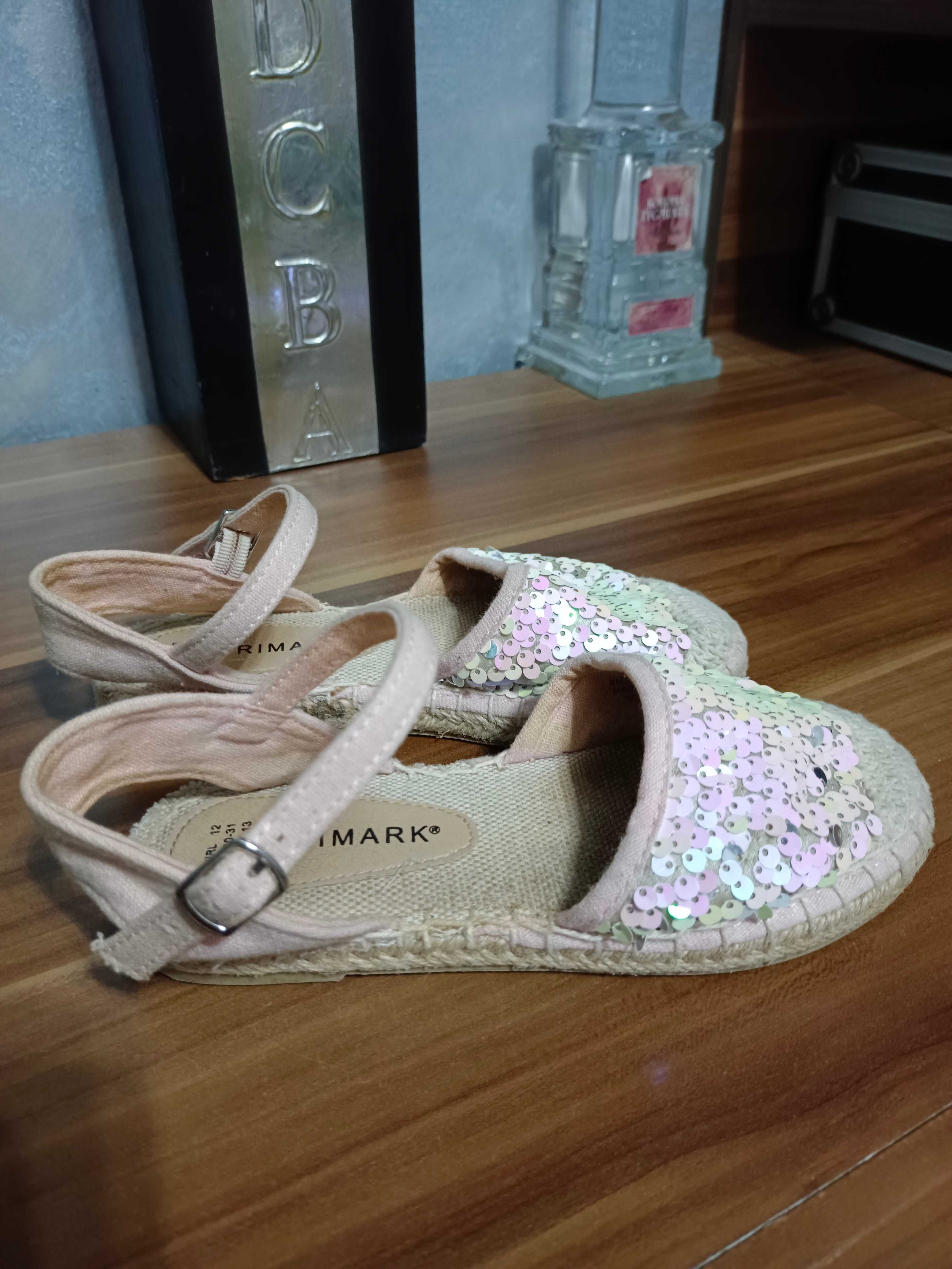 Espadryle sandały z cekinami 30/31