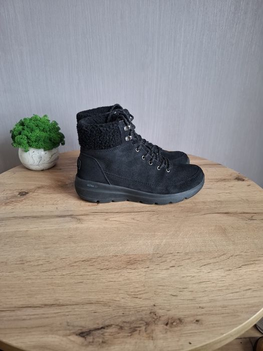 Зимние ботинки Skechers 37р, женские  чёрные ботильоны