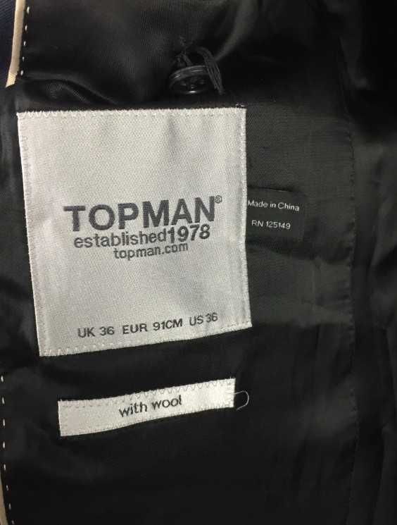 Topman garniturowa marynarka z wełną 36