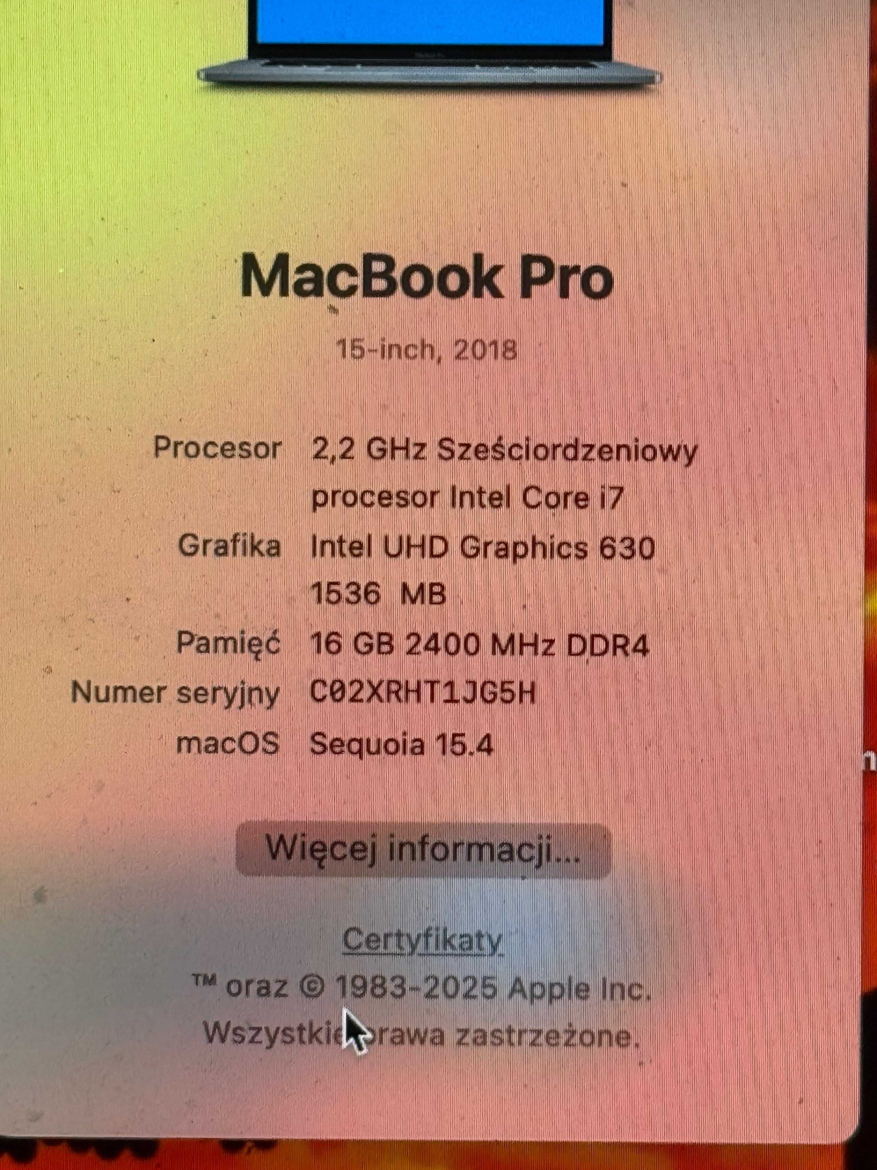 MacBook Pro 15" używany czytaj opis (nie warto ale przeczytaj)