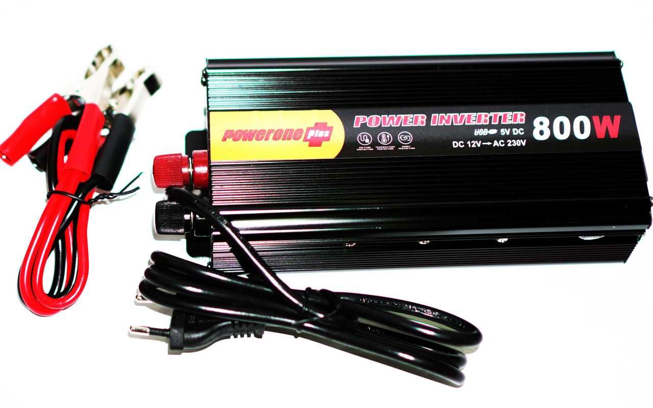 Инвертор PowerOne 800W с Зарядкой 12V220V Преобразователь