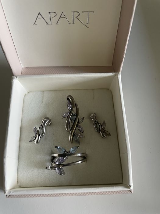 Komplet bizuterii srebrnej