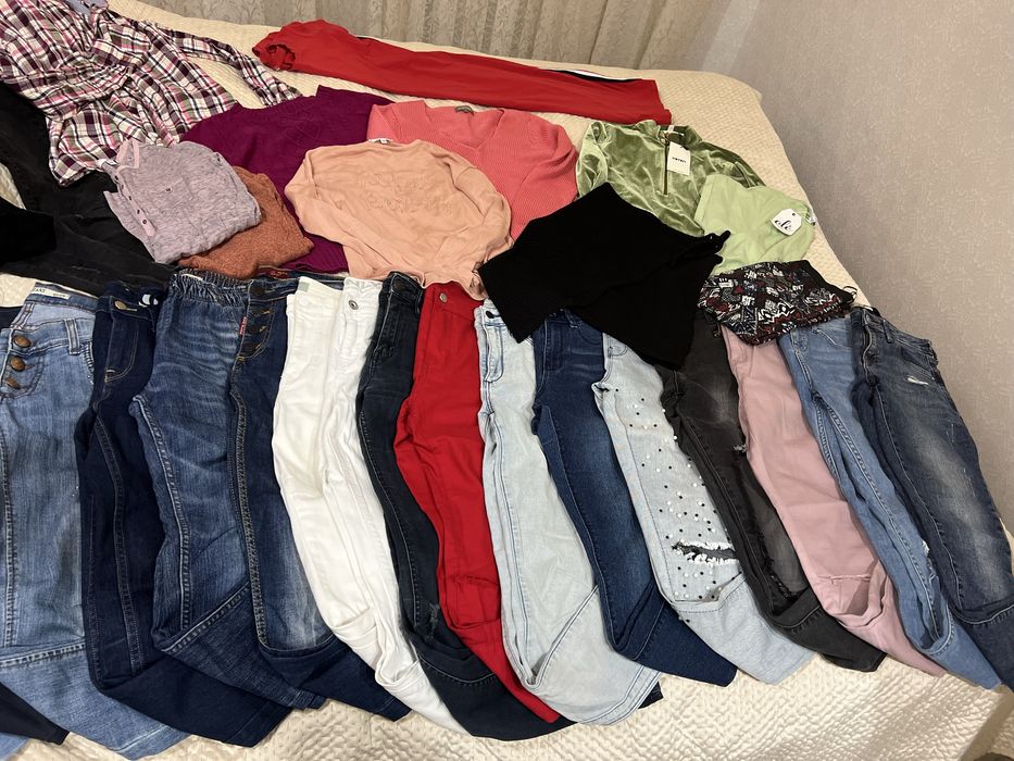 Лот вещи Джинсы скини мом XS цена за все