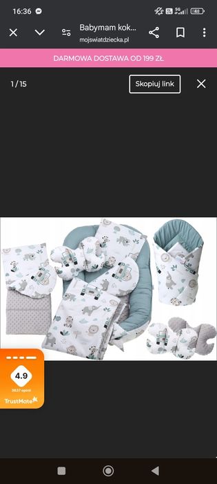 Babymam zestaw 7 el kokon rożek