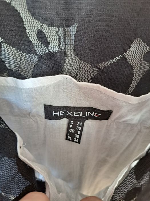 Sukienka Hexeline biało czarna komunia chrzciny wesele