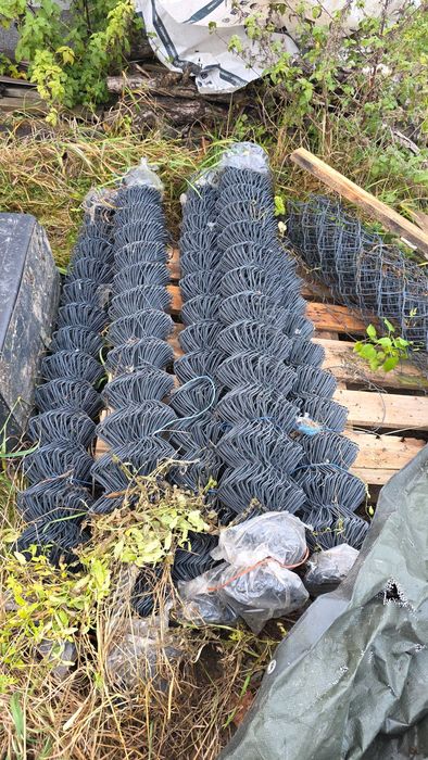 Siatka ogrodzeniowa 150cm 1,5m 2,4mm 5szt po 10m = 50mb antracyt