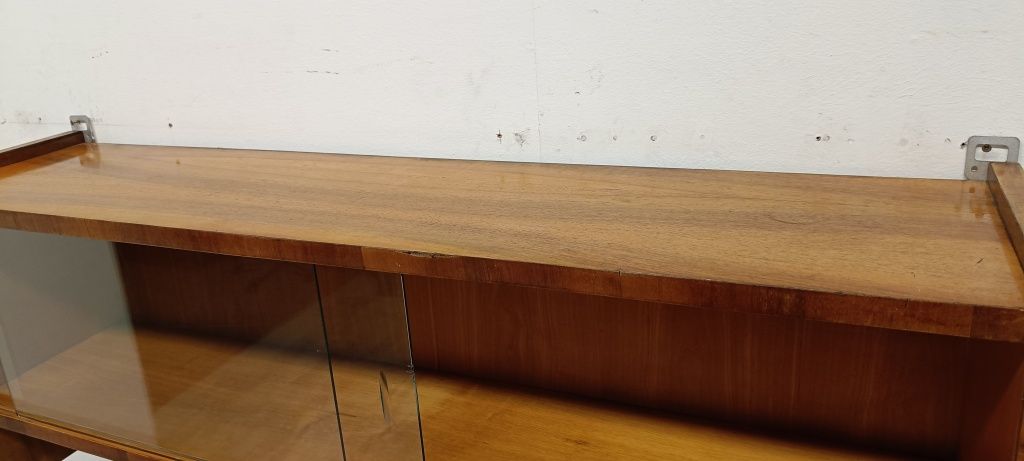 półka wisząca PRL witrynka przeszklona do kuchni pokoju vintage design