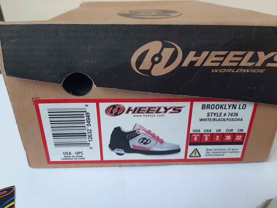 Оригинал Heelys 35 размер роликовые кроссовки, стелька 22 см