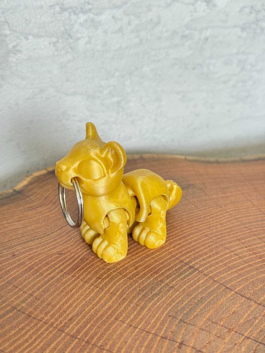 Brelok ruchoma Lwica, druk 3D, dekoracja-mini figurka-zabawka-prezent