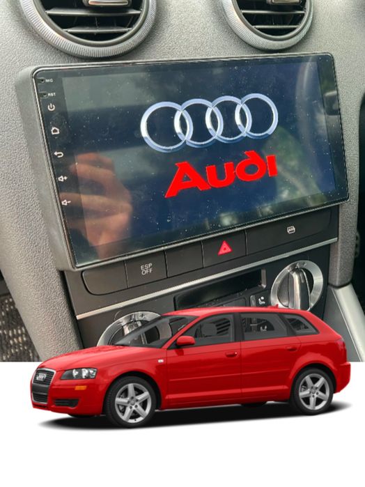 Rádio Audi A3 8P Android 14 com GPS (Novo)