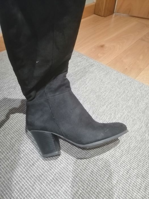 Botas camurça pretas senhora