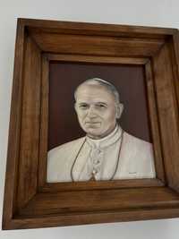 Obraz Jan Paweł II rama drewna