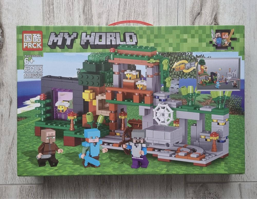 Nowy Zestaw Klocków My World z Gry Minecraft 418 el. Szybka Wysyłka !
