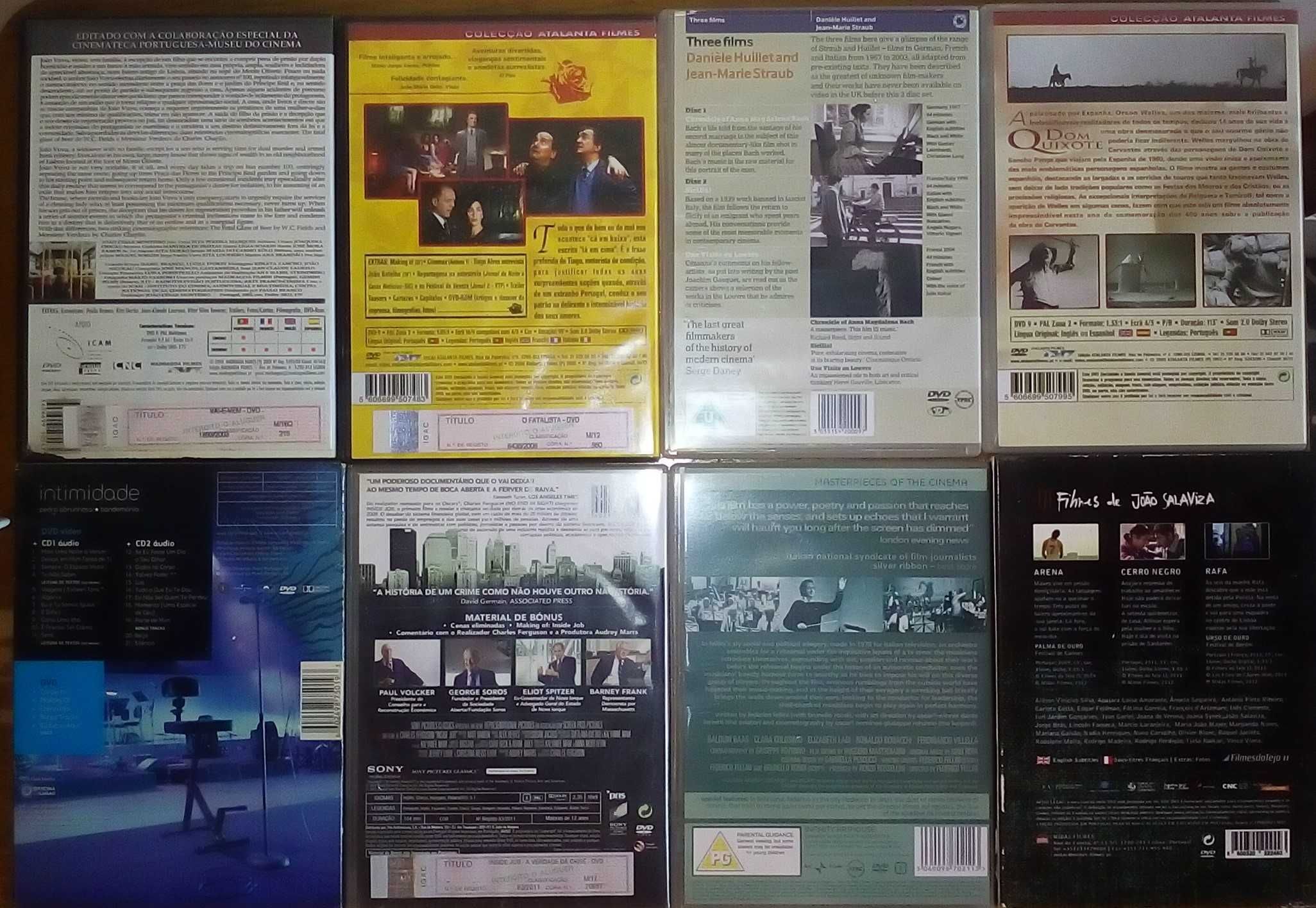 Filmes em DVD, César Monteiro, J. Botelho, Straub etc.