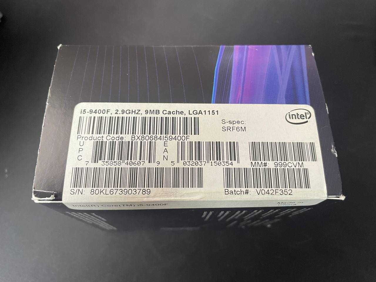 i5-9400F 2.9Ghz BOX (BX80684I59400F) LGA1151