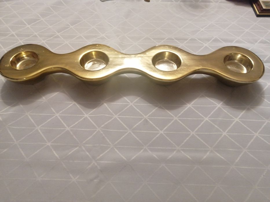 Świecznik "tea light" złoty vintage